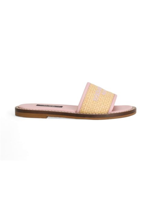 Ciabatta bambina in rafia Dolce & Gabbana Kids | D11306AU0958L851